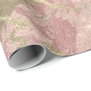 Papel De Regalo Oro brillante del polvo de la chispa del mármol