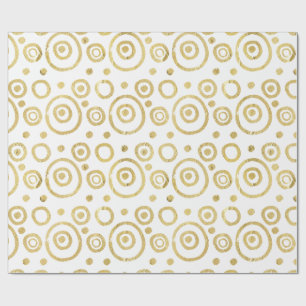 Papel De Regalo Oro Claro Y Círculo Resumen Moderno Blanco