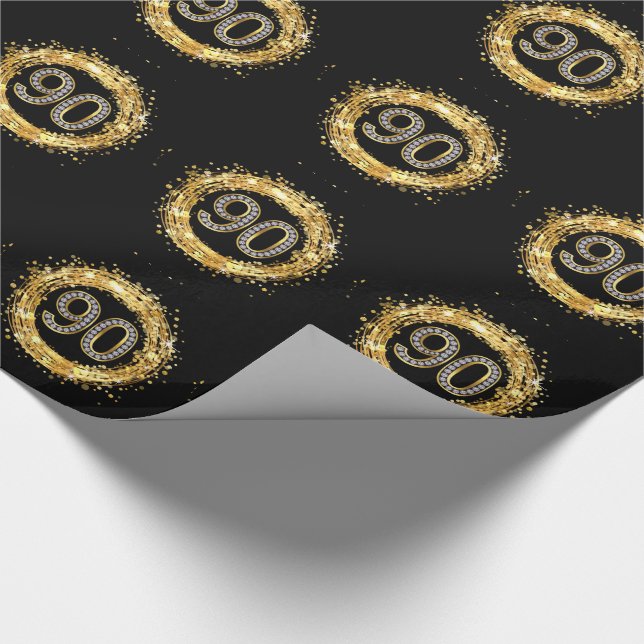 Papel De Regalo Oro del confeti el | de Bling del purpurina del (Esquina)