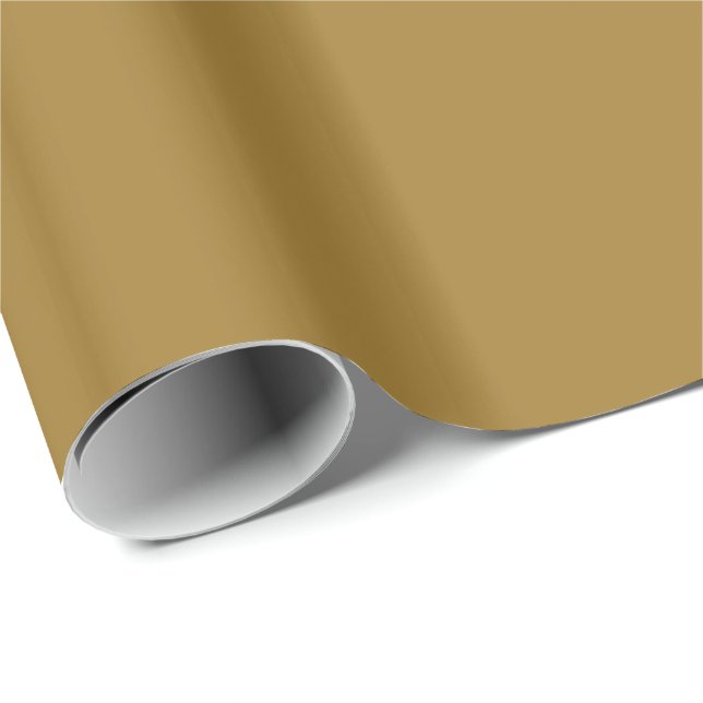 Papel De Regalo Oro Medio Mate Sólido (Esquina del rollo)
