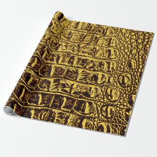 PAPEL DE REGALO ORO METÁLICO ALLIGADOR