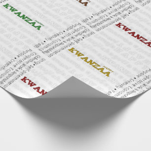 Papel De Regalo Oro negro verde rojo feliz moderno de Kwanzaa