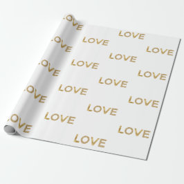 Papel De Regalo Oro Purpurina Amor