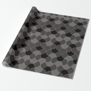 Papel De Regalo Oro Rosa y Negro
