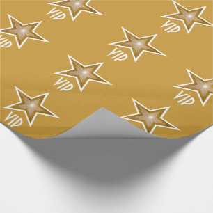 Papel De Regalo Oro Star Imprimir oro VIP