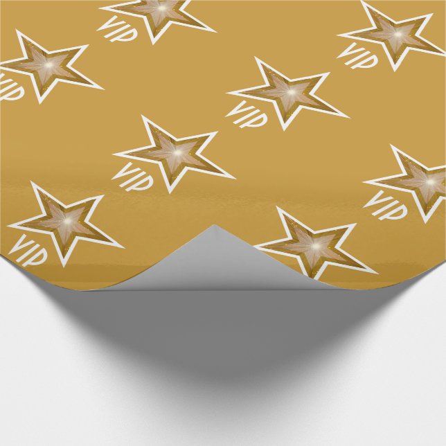 Papel De Regalo Oro Star Imprimir oro VIP (Esquina)
