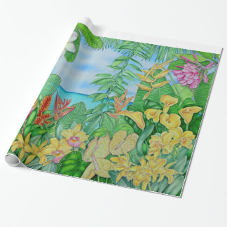 Papel De Regalo Oro tropical