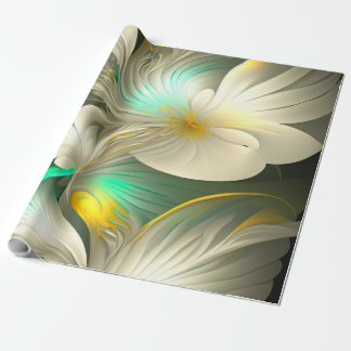 Papel De Regalo Oro Verde Lujo