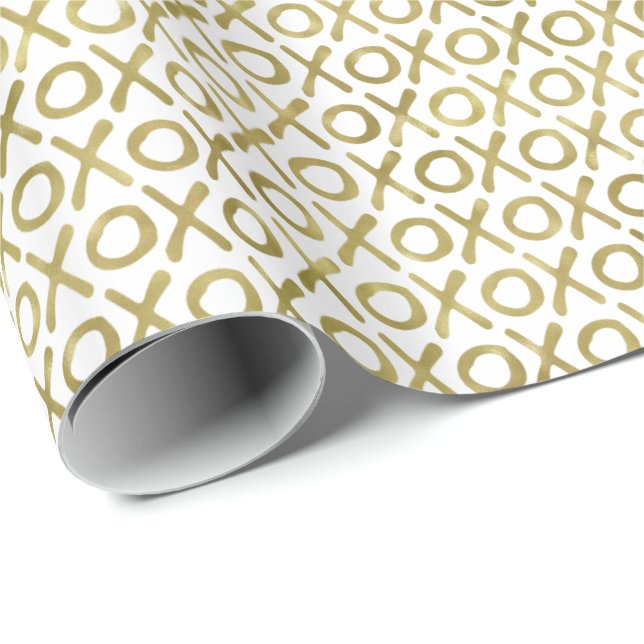 Papel De Regalo Oro XOXO (Esquina del rollo)