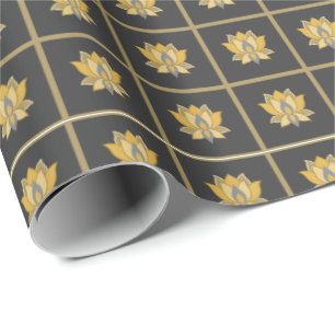 Papel De Regalo Oro y gris