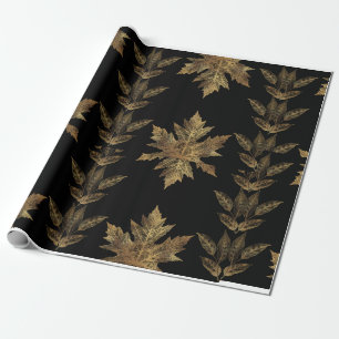 Papel De Regalo Oro y negro
