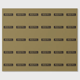 Papel De Regalo Oro y negro minimalista profesional moderno