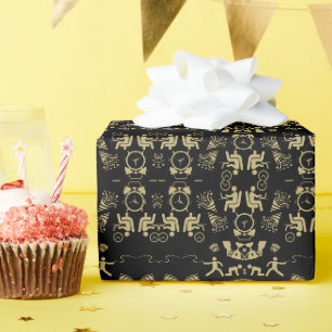 Papel De Regalo Oro y negroFelicidades por la promoción laboral
