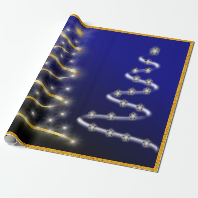 Papel De Regalo Oro y Plata- (Desenrollado)