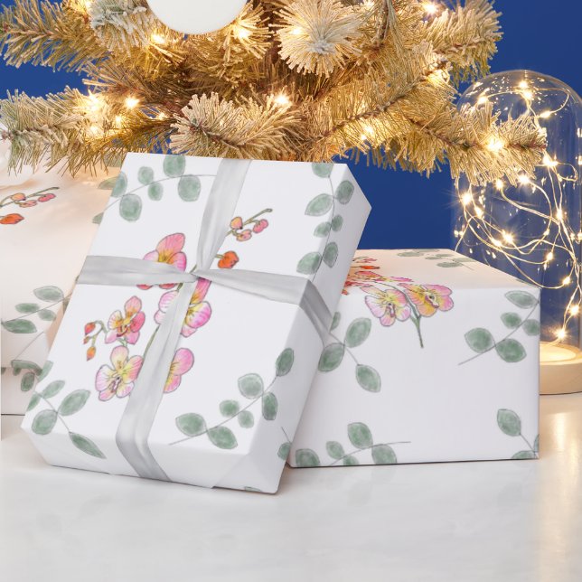 Papel De Regalo Orquídea  (Vacaciones)