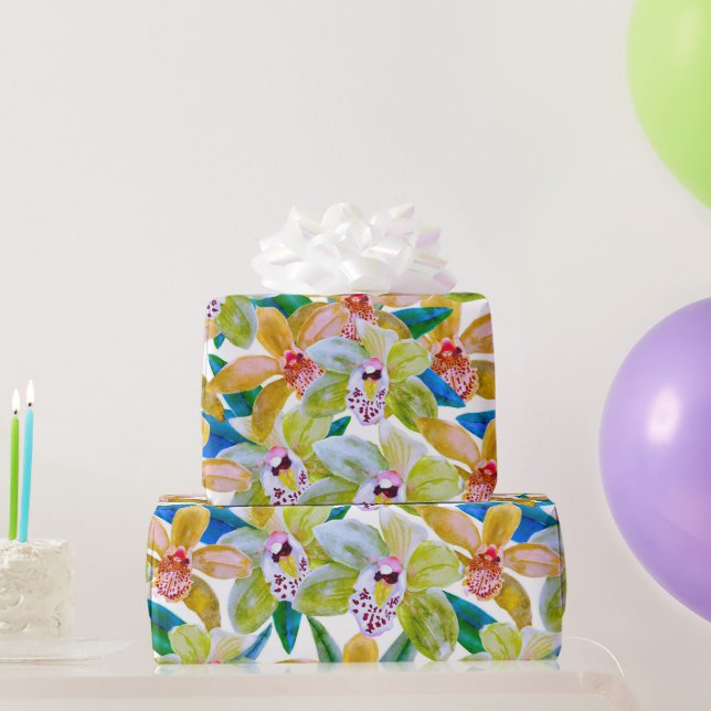 Papel De Regalo Orquídea de verano (Regalos de fiesta)