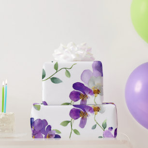 Papel De Regalo Orquídea Elegante Garland Floral Botánica