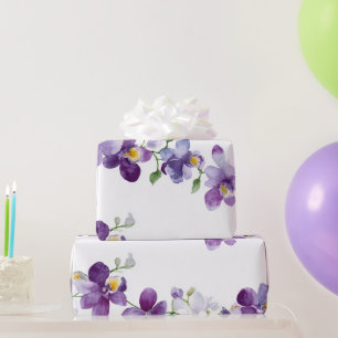 Papel De Regalo Orquídea Elegante Garland Floral Botánico