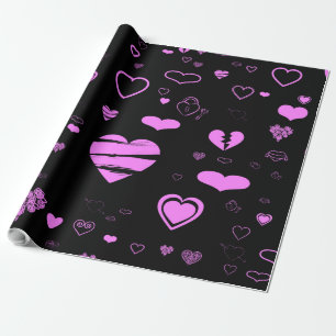 Papel De Regalo Orquídea moderna del Corazón