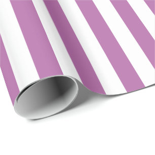 Papel De Regalo Orquídea Radiante y Raya Blanca