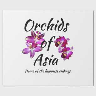 Papel De Regalo Orquídeas de Asia