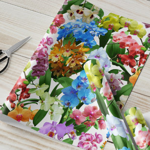 Papel De Regalo Orquídeas Florales Tropicales Verano