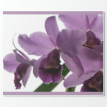 Papel De Regalo Orquídeas púrpuras elegantes de Cattleya<br><div class="desc">Las orquídeas de la papá en la floración otra vez. Papel de envoltorio para regalos púrpura de las orquídeas de Cattleya. La forma y la complejidad hermosas de la flor y de sus olores de fascinación han ganado los corazones de muchos. Fotografía original por riverme*©2009.</div>
