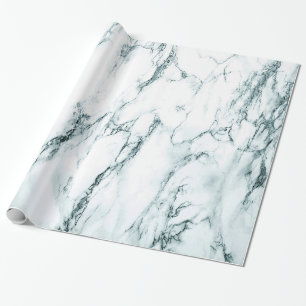 Papel De Regalo Oscuro aspecto de mármol de la vena turquesa