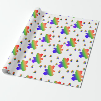 Papel De Regalo Osito de peluche con patrón de gradiente de arcoír