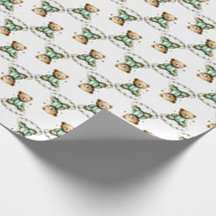 Papel De Regalo Osito de peluche lindo en una nube esponjosa PJs v
