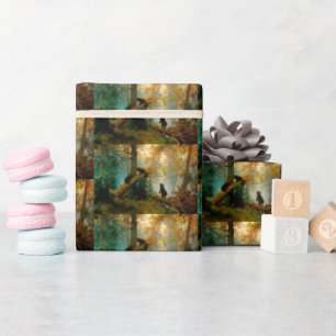 Papel De Regalo Oso con crías en un bosque de pinos Ivan Shishkin 