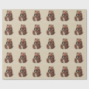 Papel De Regalo Oso contempla la hibernación