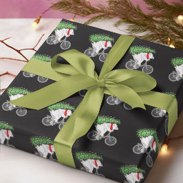 Papel De Regalo Oso Cuto Con Regalo De Árbol De Navidad Para Cicli