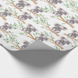 Papel De Regalo Oso De Koala En La Rama Del Árbol