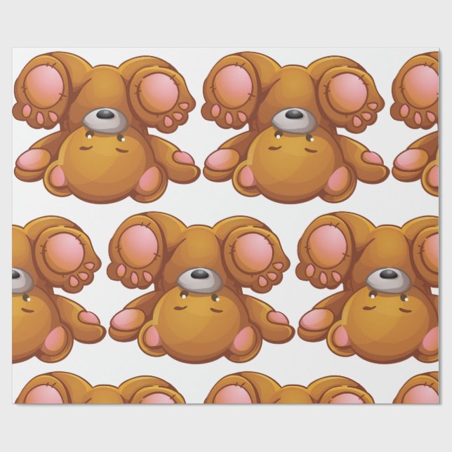 Papel De Regalo Oso de peluche al revés (Superficie plana)