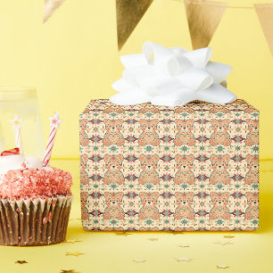 Papel De Regalo Oso de peluche con patrón continuo de arte popular