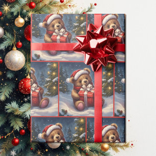 Papel De Regalo Oso de peluche con rollo de Navidades de regalo