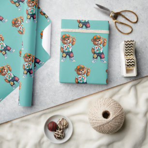 Papel De Regalo Oso de peluche con traje tranquilo casual 1