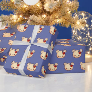 Papel De Regalo Oso de postre fresa arándano Kawaii Lindo