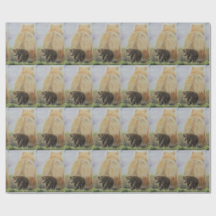 Papel De Regalo Oso del bebé con mamá Bear