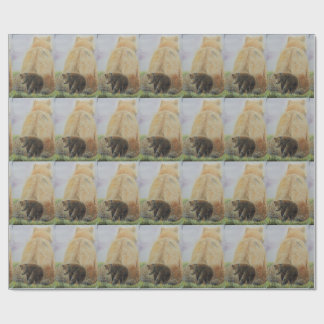 Papel De Regalo Oso del bebé con mamá Bear