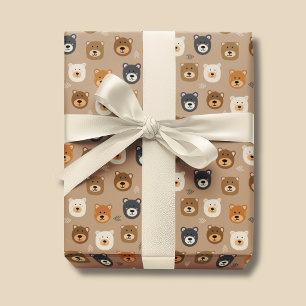 Papel De Regalo Oso del bosque niños lindos