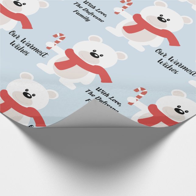 Papel De Regalo Oso festivo personalizado (Esquina)