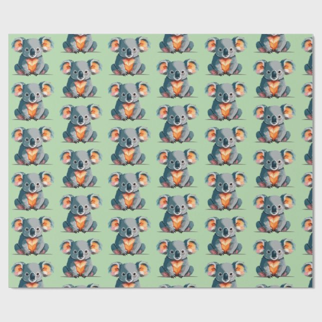 Papel De Regalo Oso koala (Superficie plana)
