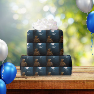 Papel De Regalo Oso lindo sobre la luna