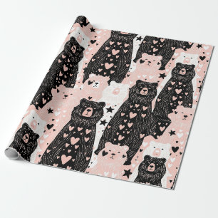 Papel De Regalo Oso Lindo - Suave Bosque Pastel (5)