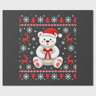 Papel De Regalo Oso Navidad Navidad