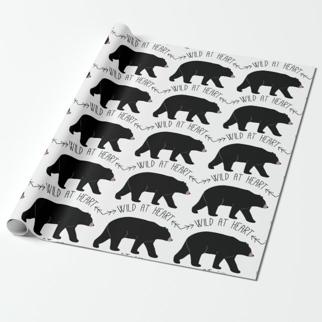 Papel De Regalo Oso negro (Desenrollado)