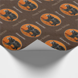 Papel De Regalo Oso Negro Otumn Earth Brown