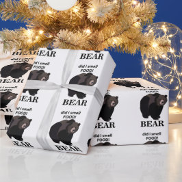 Papel De Regalo Oso, olía el oso gracioso de la comida